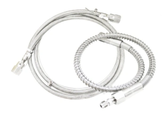 Stainless-steel braided high-pressure flexible hoses for gas cylinders