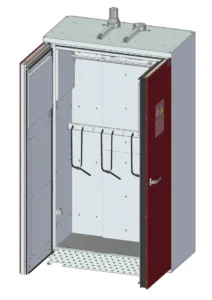Compact open EN 14470-2 gas cylinder safety cabinet