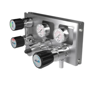 Dual-stage single-inlet panel for stable specialty gas supply