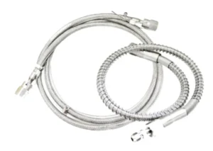 High-pressure flexible hose for specialty gas connections