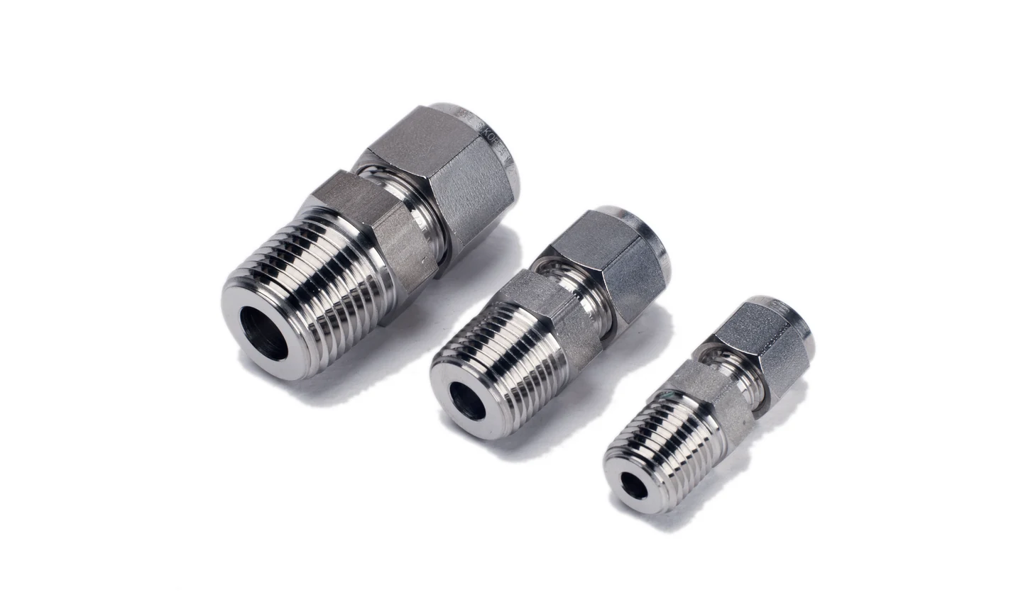Stainless-steel instrument fittings for specialty gas installations