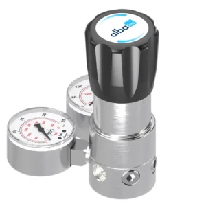 Line pressure regulator for stable specialty gas distribution