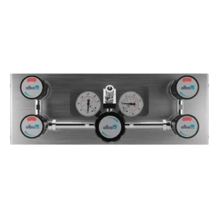 Manual changeover panel for dual-cylinder specialty gas supply