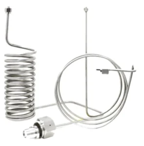 Stainless-steel pigtail for high-pressure gas cylinder connections