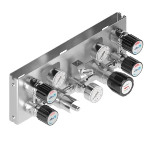 Semi-automatic changeover panel for continuous specialty gas supply