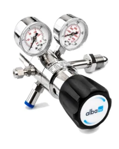 Single-stage cylinder pressure regulator for high-purity specialty gases