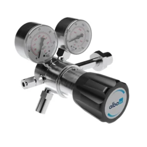 Single-stage cylinder pressure regulator for high-purity specialty gases