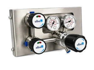 Single-stage single-inlet panel for specialty gas supply