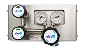 Single-stage single-inlet panel for specialty gas supply