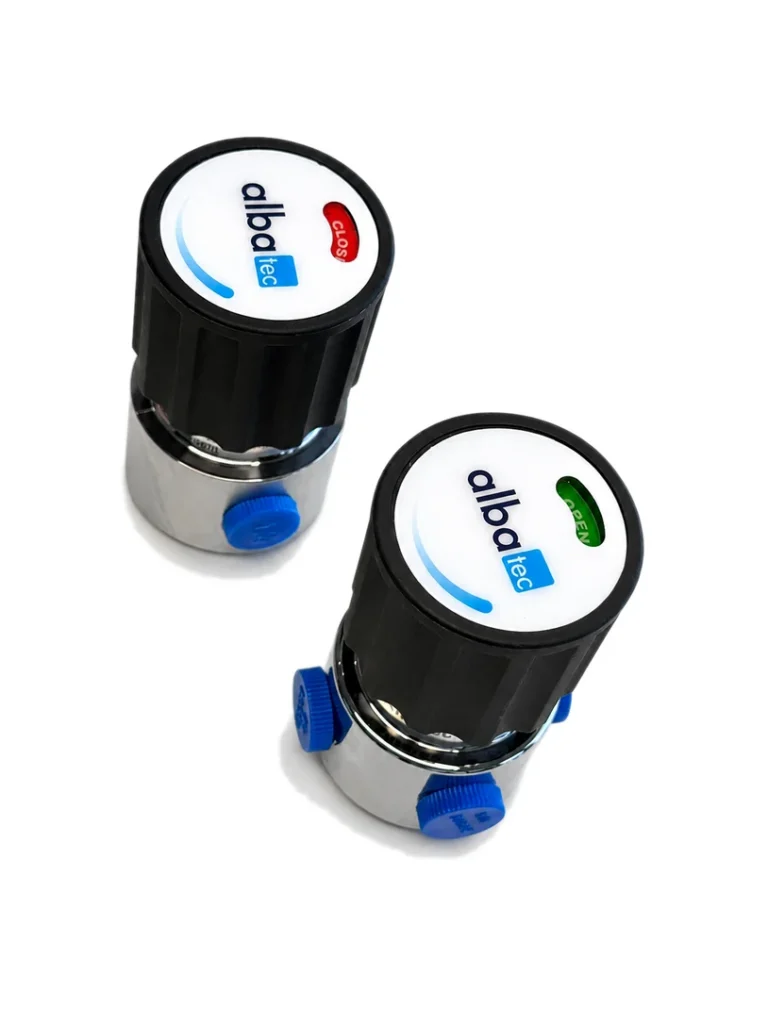 Two-port diaphragm shut-off valve for specialty gas service