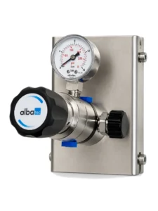 Wall-mounted point-of-use regulator for laboratory gas control