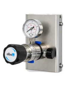 Wall-mounted point-of-use regulator for laboratory gas control