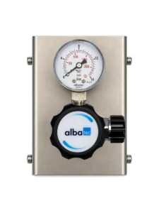 Wall-mounted point-of-use regulator for laboratory gas control